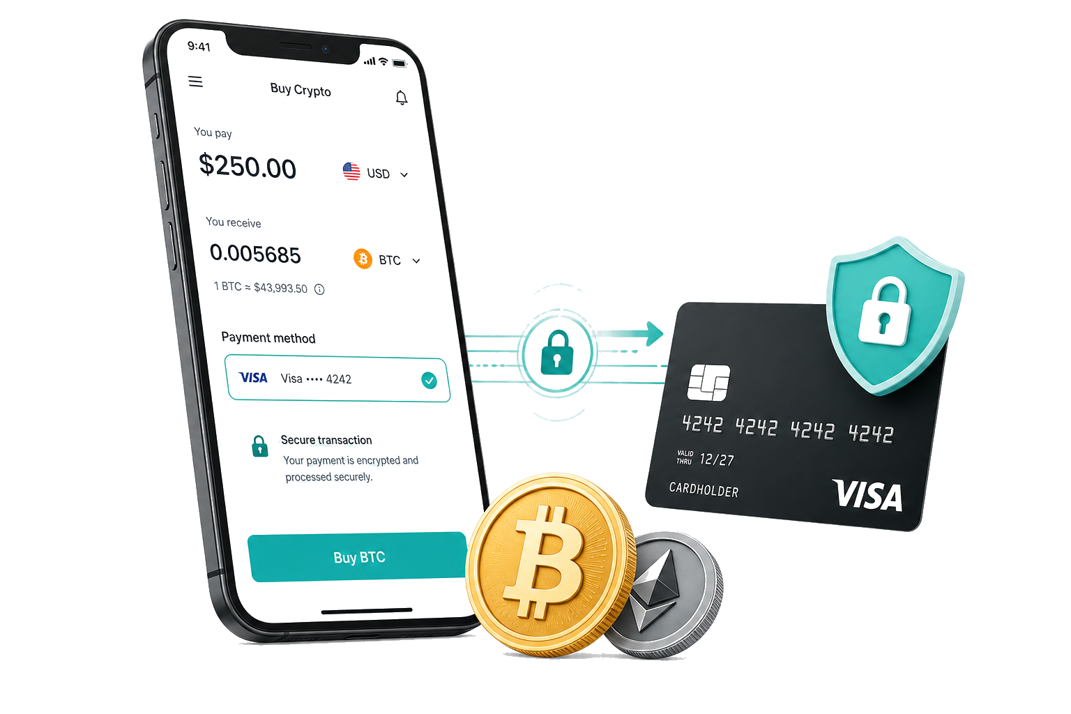 Buy crypto with card on BitVault